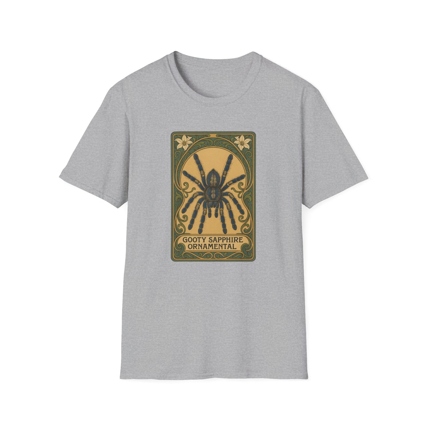 Gooty Sapphire Ornamental - Art Nouveau style T-Shirt - Unisex Softstyle