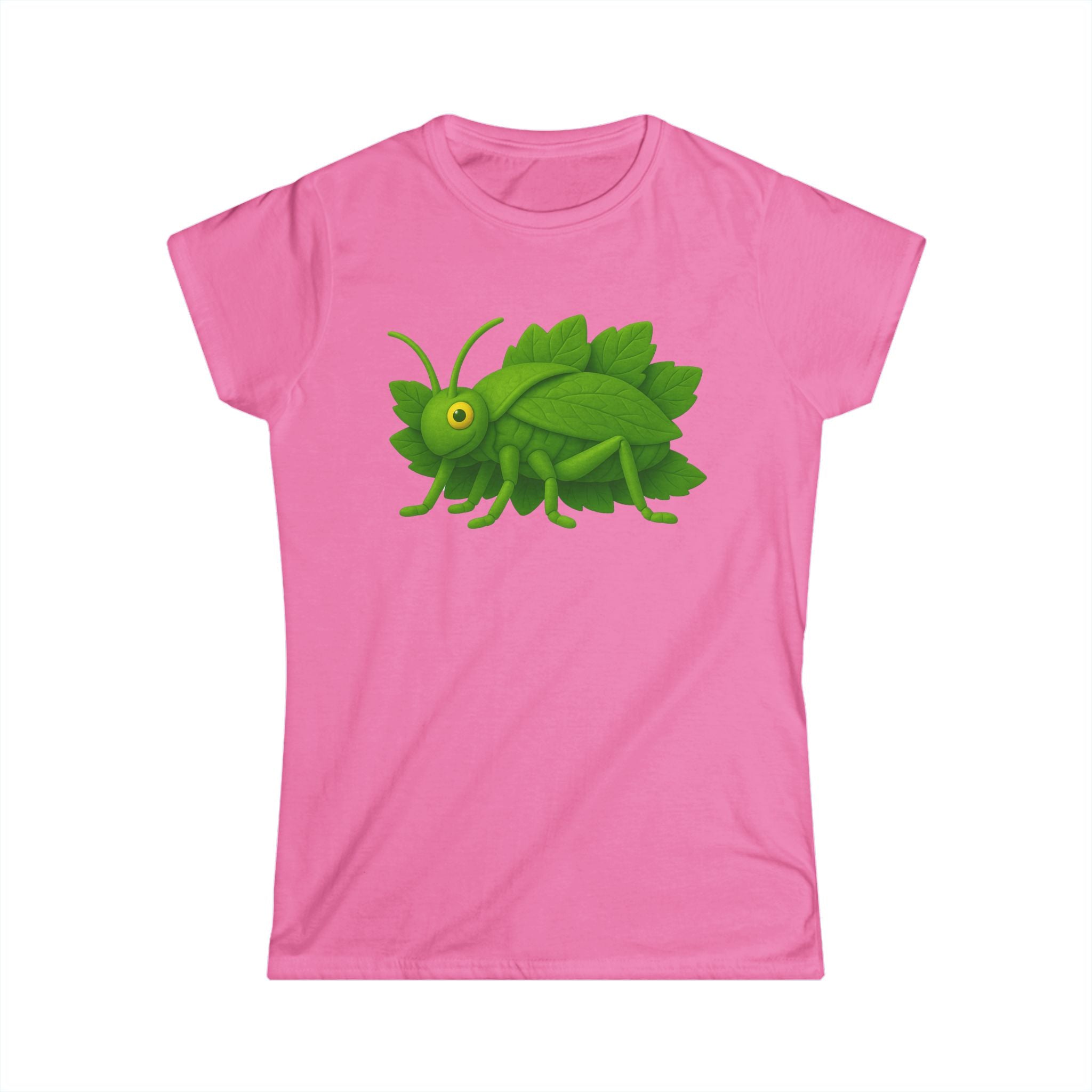 Giant Hooded Katydid 'Playdoh style' Fitted T-Shirt (women's)