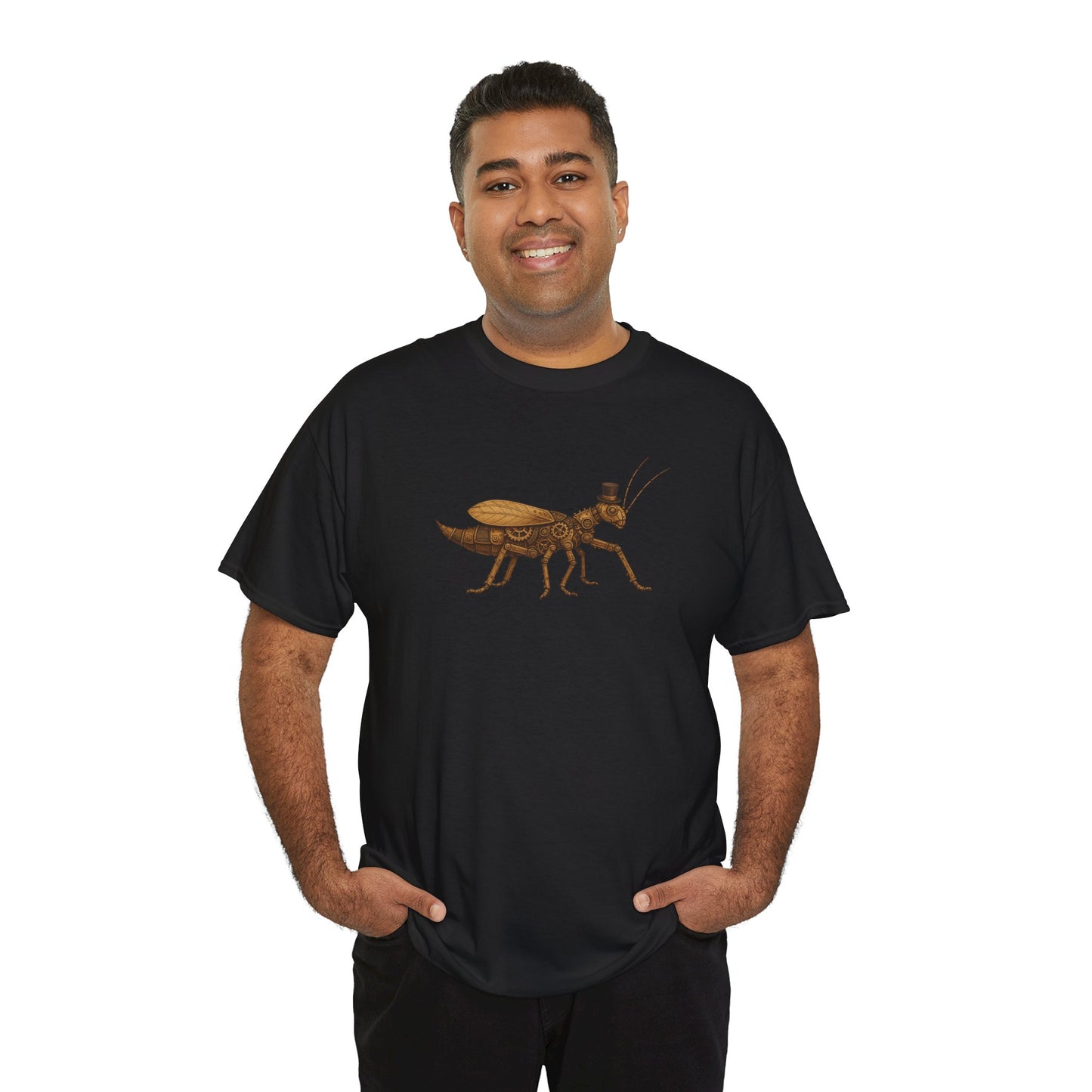 Top Hat Steam Punk Jungle Nymph Unisex Heavy Cotton Tee