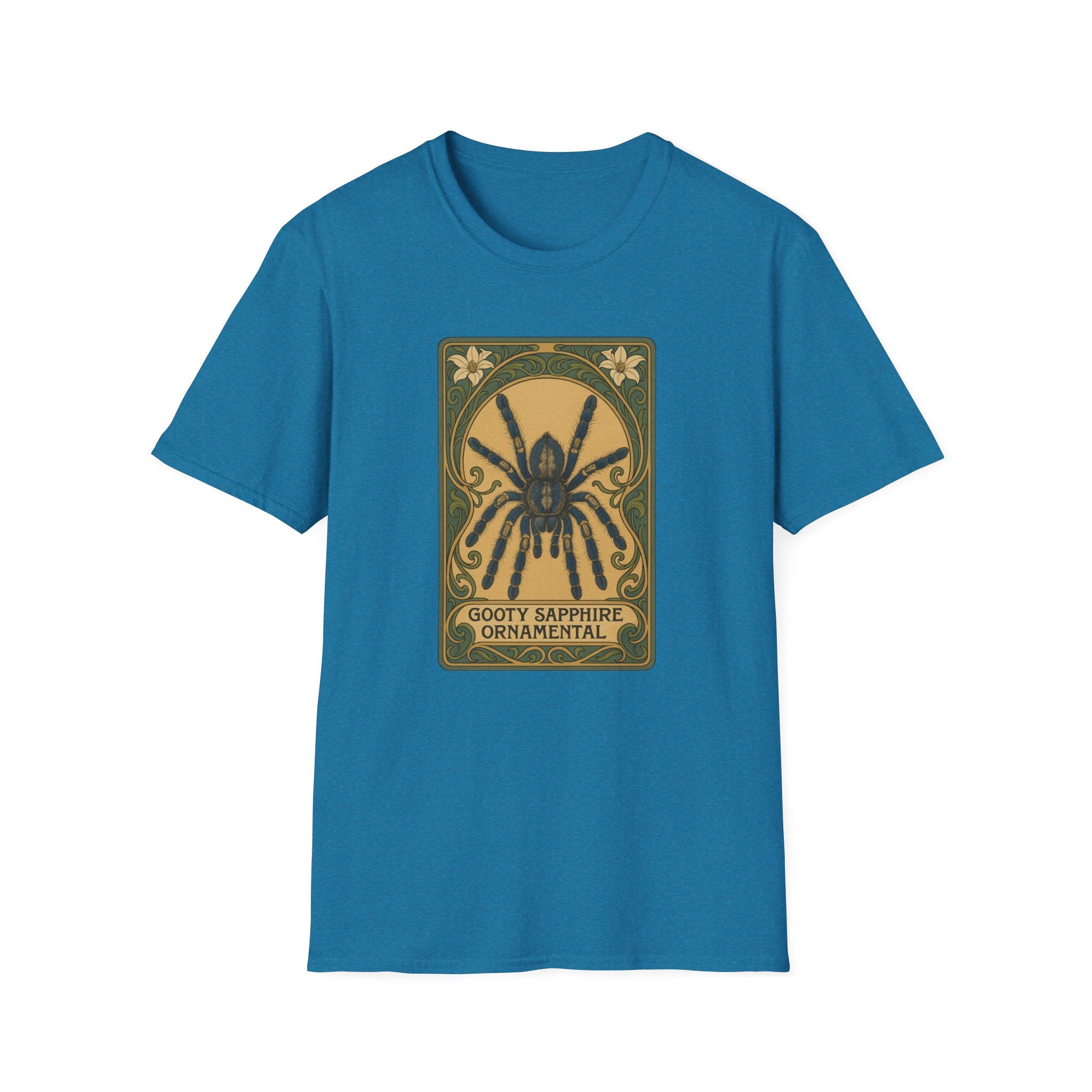 Gooty Sapphire Ornamental - Art Nouveau style T-Shirt - Unisex Softstyle