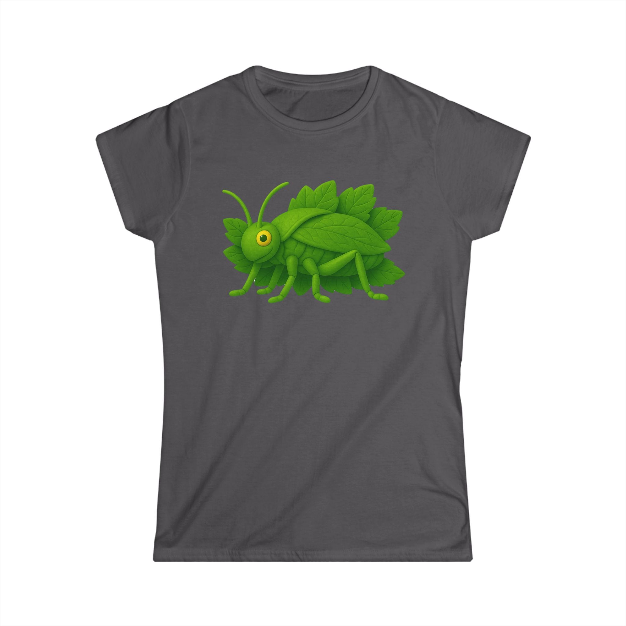 Giant Hooded Katydid 'Playdoh style' Fitted T-Shirt (women's)