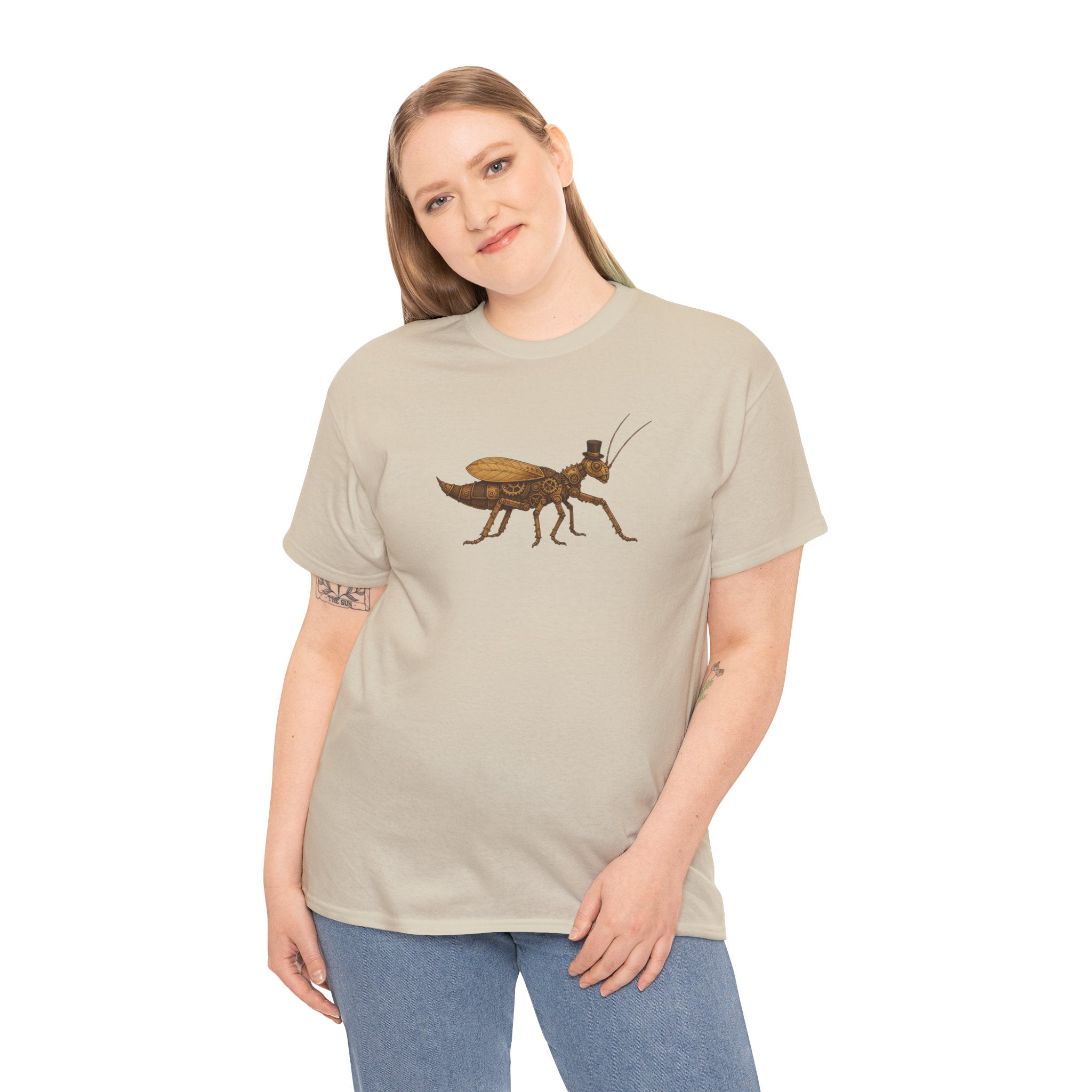 Top Hat Steam Punk Jungle Nymph Unisex Heavy Cotton Tee