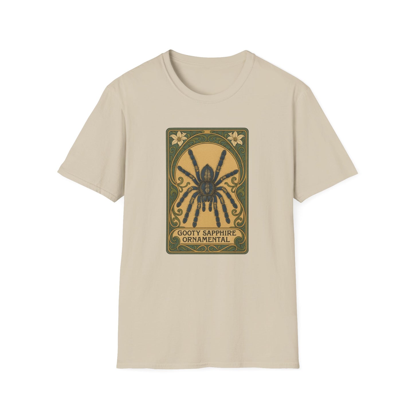 Gooty Sapphire Ornamental - Art Nouveau style T-Shirt - Unisex Softstyle