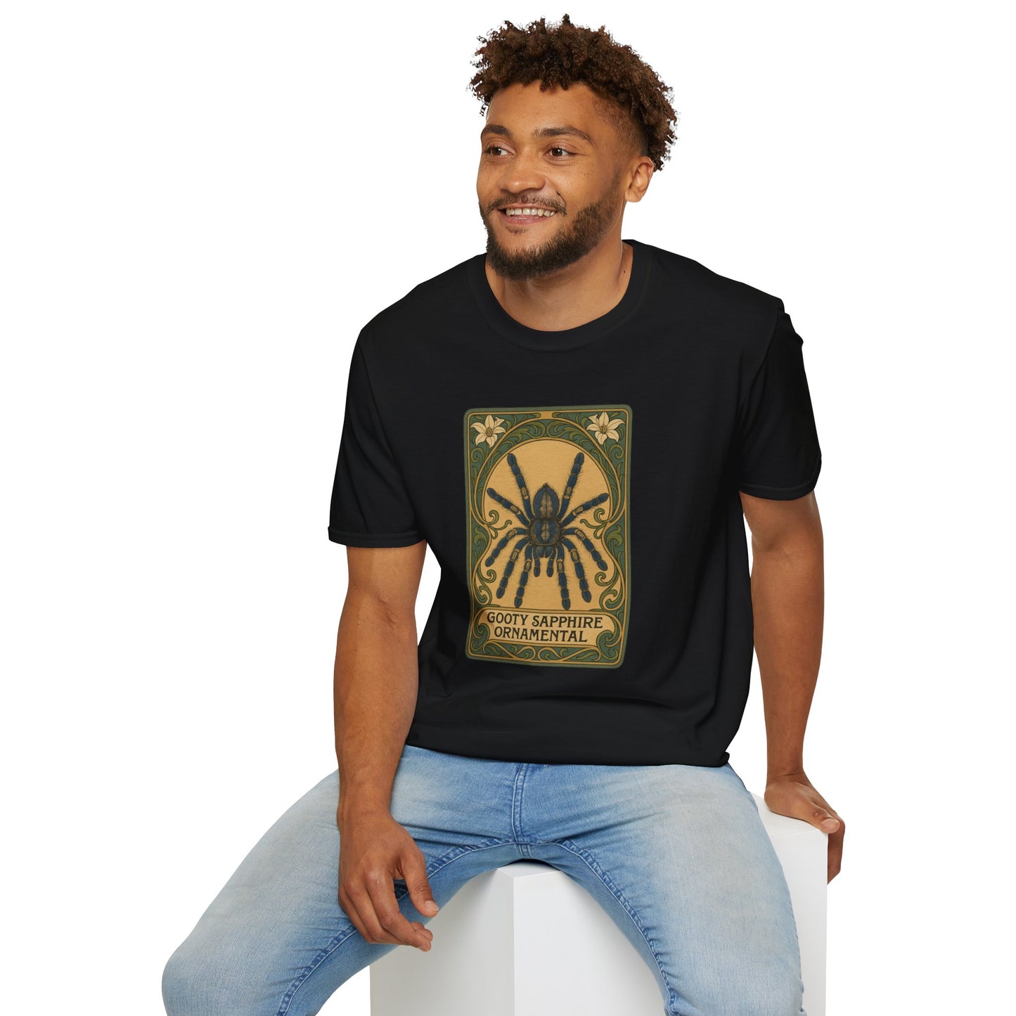 Gooty Sapphire Ornamental - Art Nouveau style T-Shirt - Unisex Softstyle