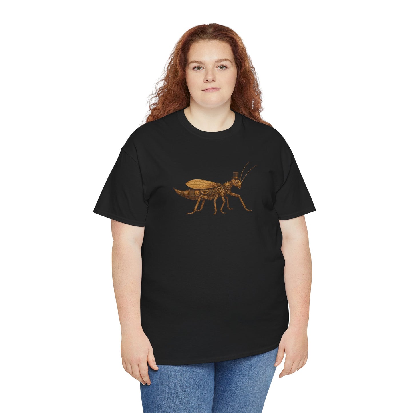Top Hat Steam Punk Jungle Nymph Unisex Heavy Cotton Tee