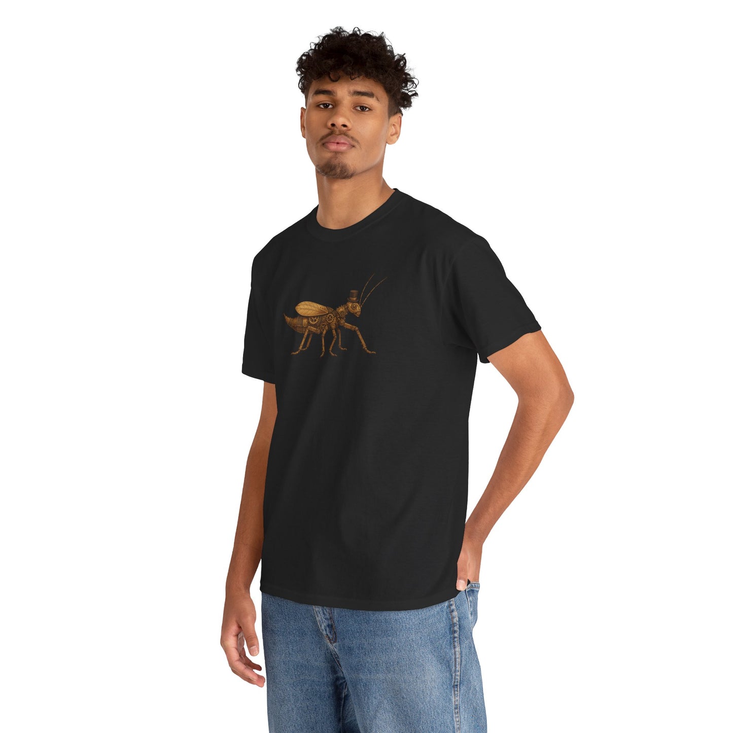 Top Hat Steam Punk Jungle Nymph Unisex Heavy Cotton Tee