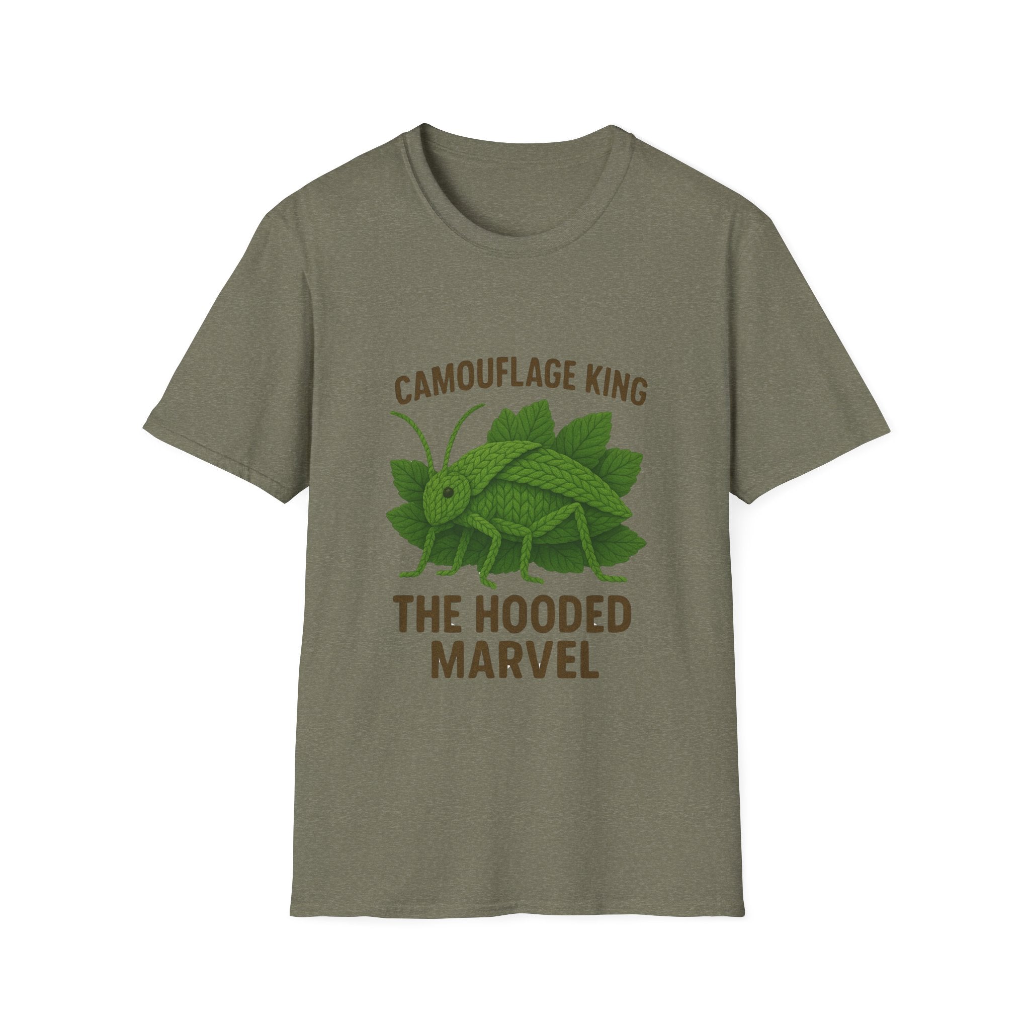 Siliquofera Grandis Giant Hooded Katydid - Camouflage King T-Shirt