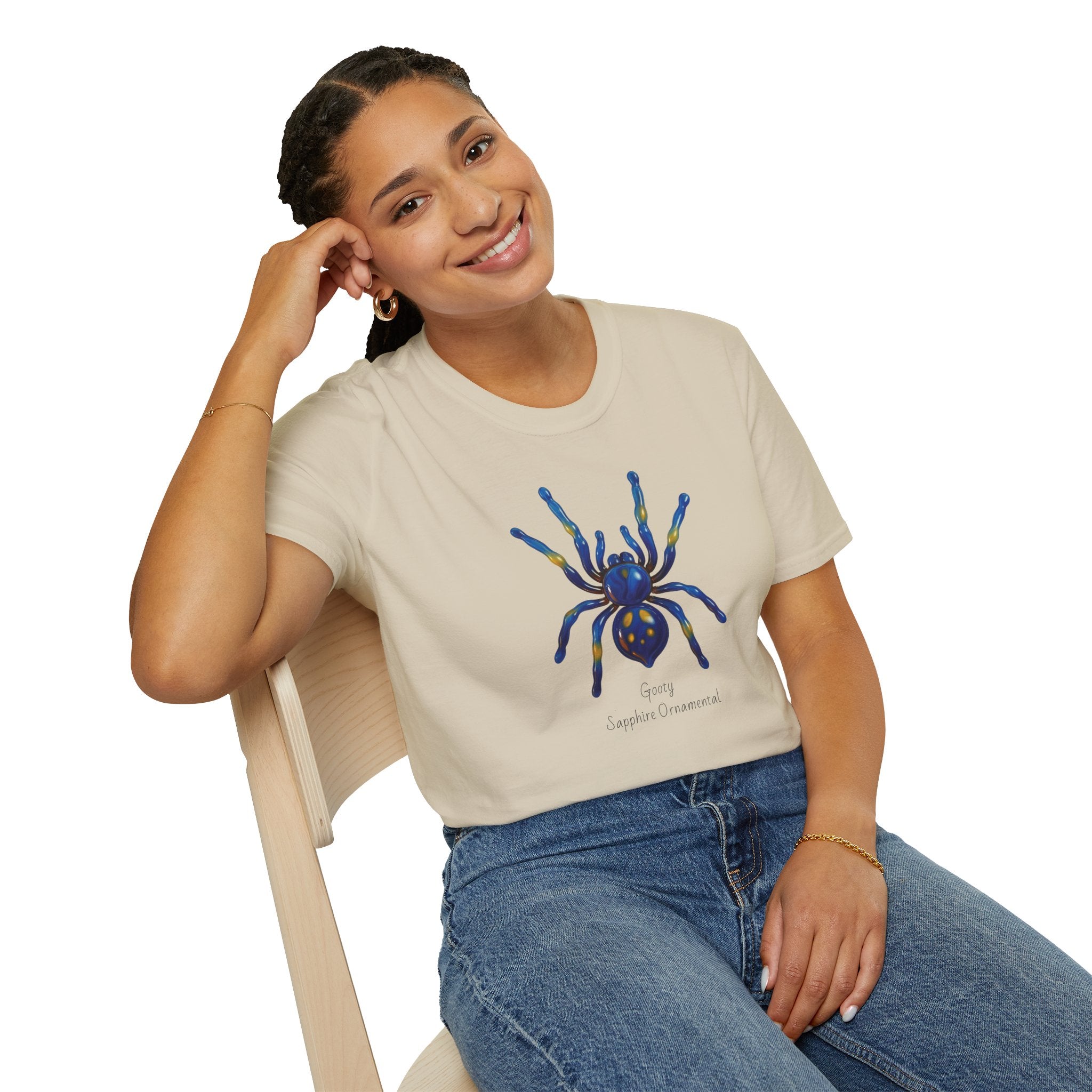 Gooty Sapphire Ornamental Tarantula T-Shirt - Unisex Softstyle