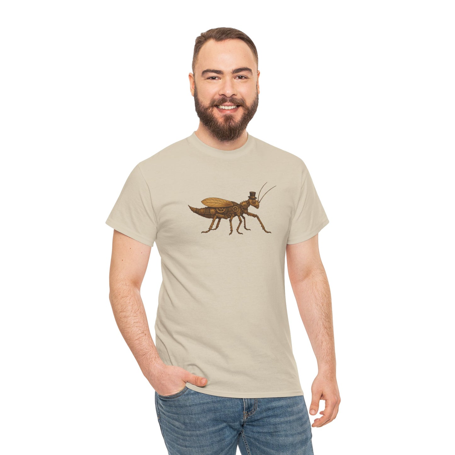 Top Hat Steam Punk Jungle Nymph Unisex Heavy Cotton Tee