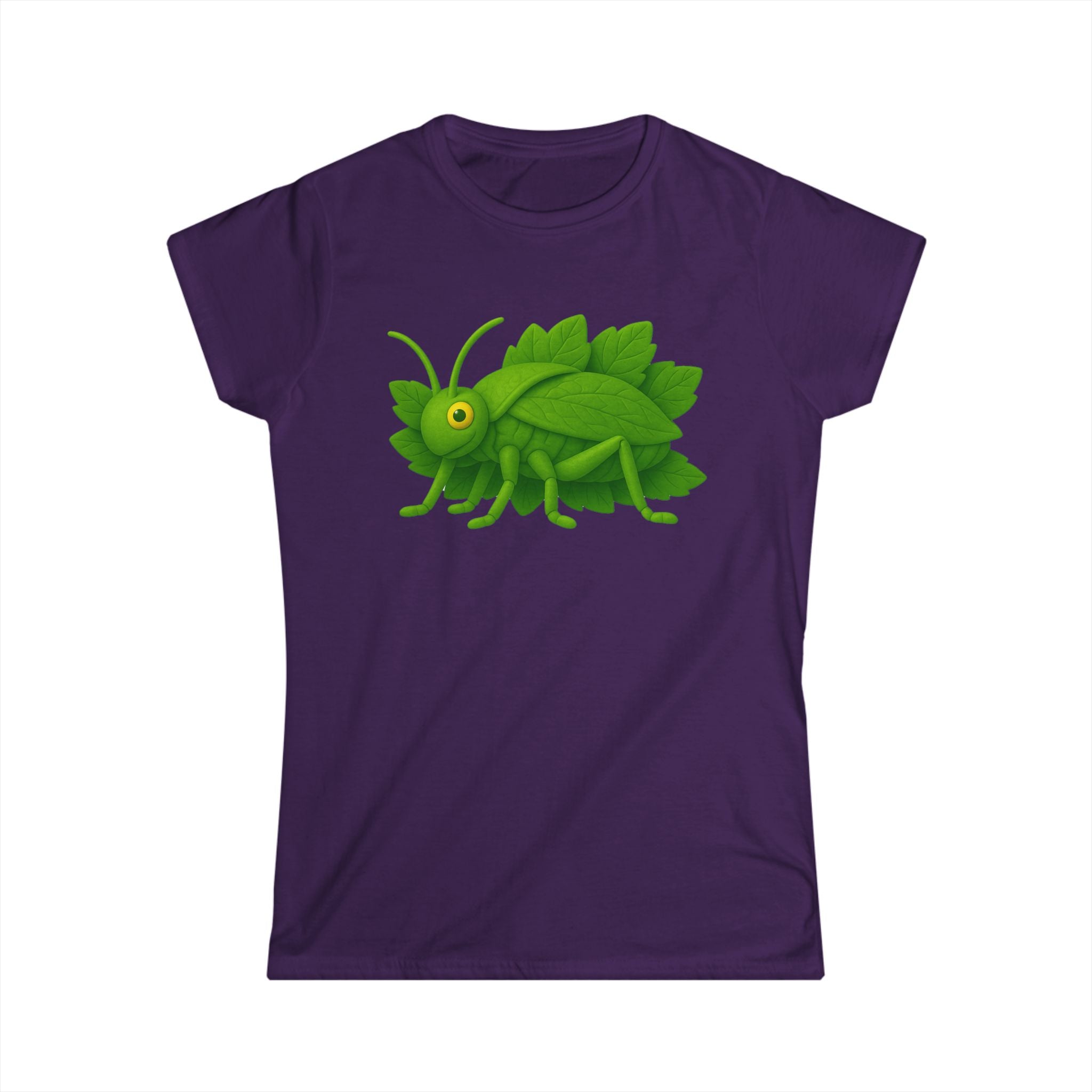 Giant Hooded Katydid 'Playdoh style' Fitted T-Shirt (women's)