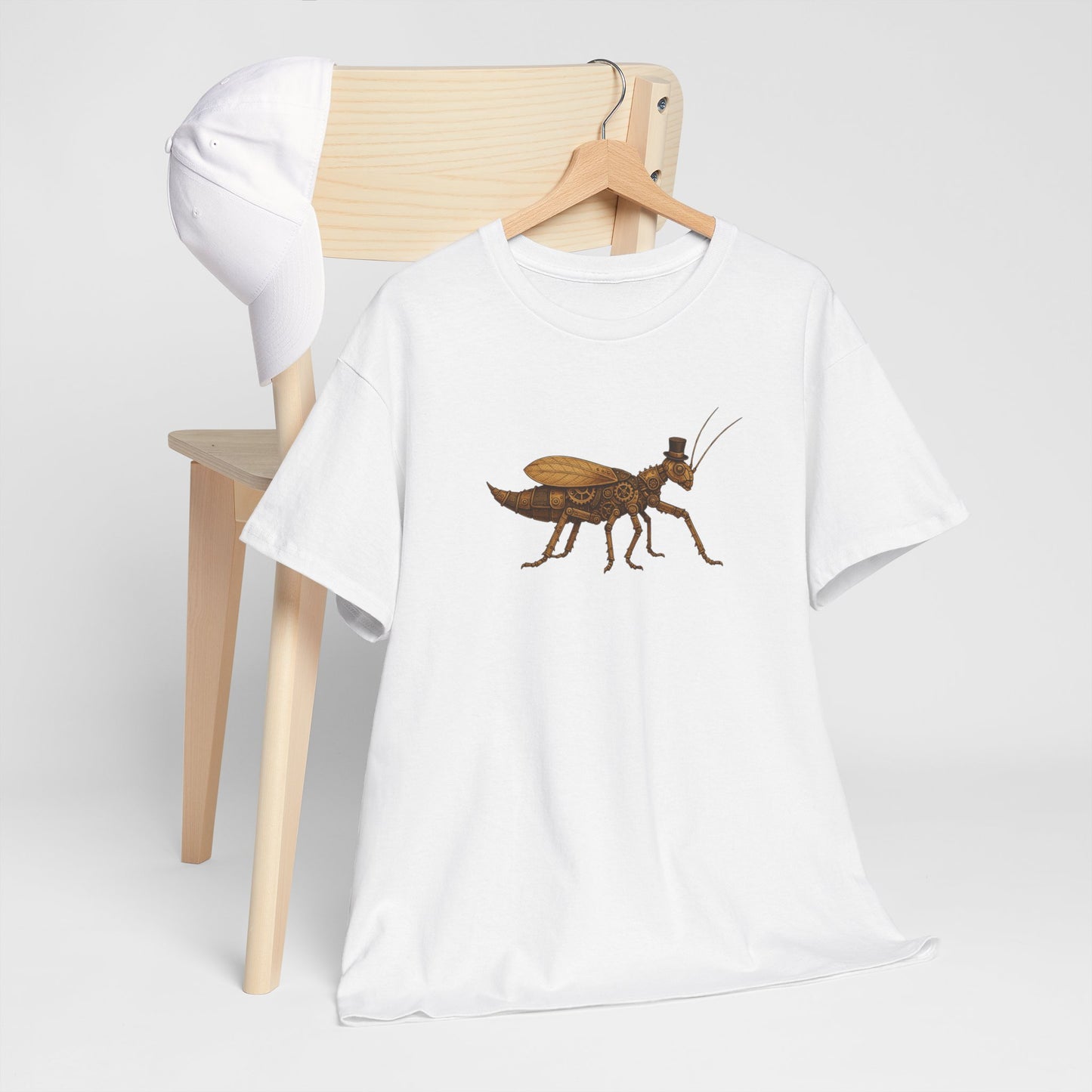 Top Hat Steam Punk Jungle Nymph Unisex Heavy Cotton Tee