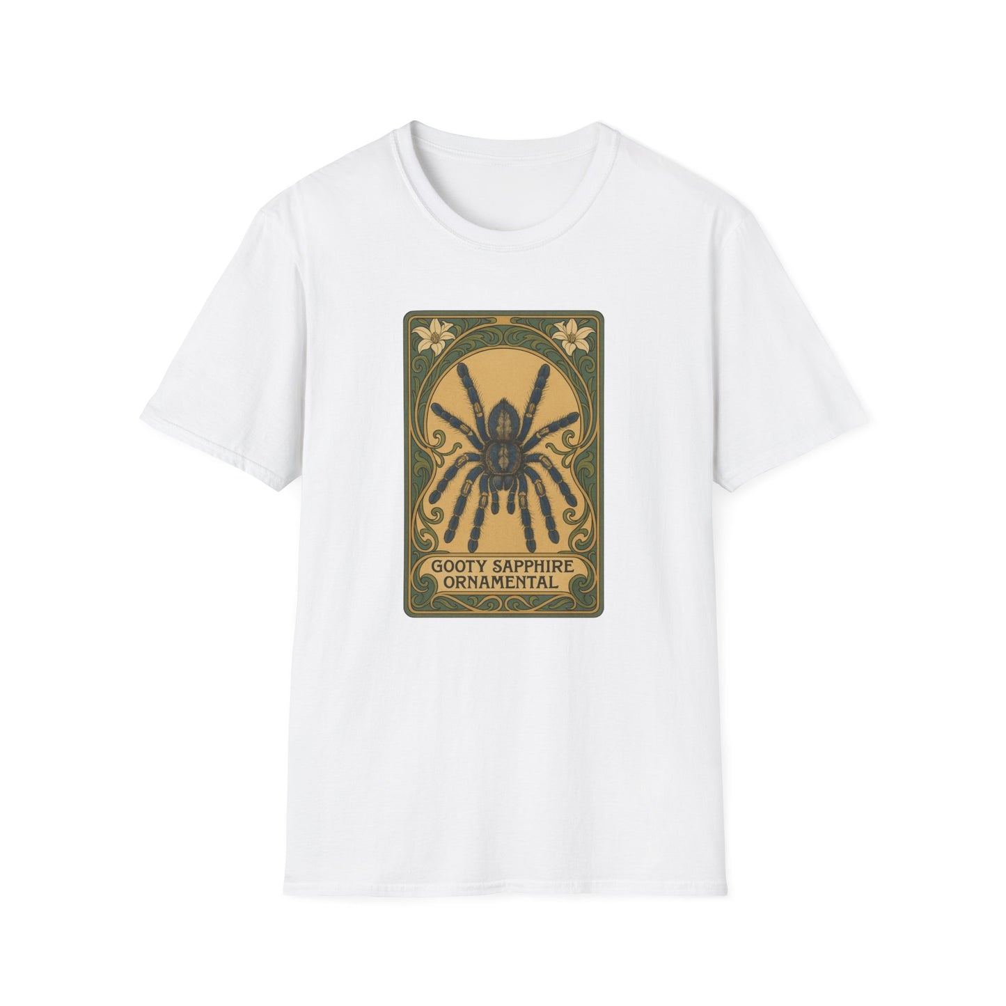 Gooty Sapphire Ornamental - Art Nouveau style T-Shirt - Unisex Softstyle