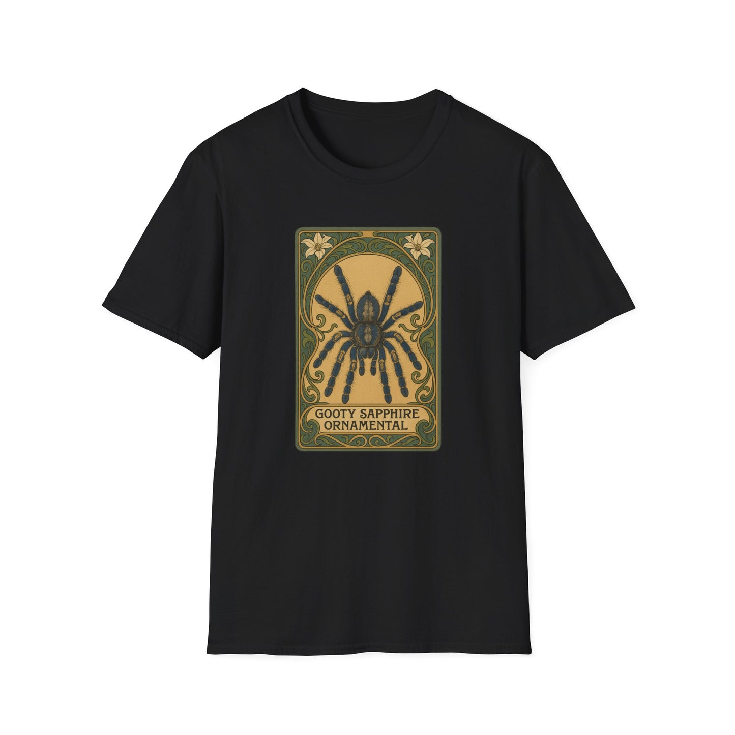 Gooty Sapphire Ornamental - Art Nouveau style T-Shirt - Unisex Softstyle