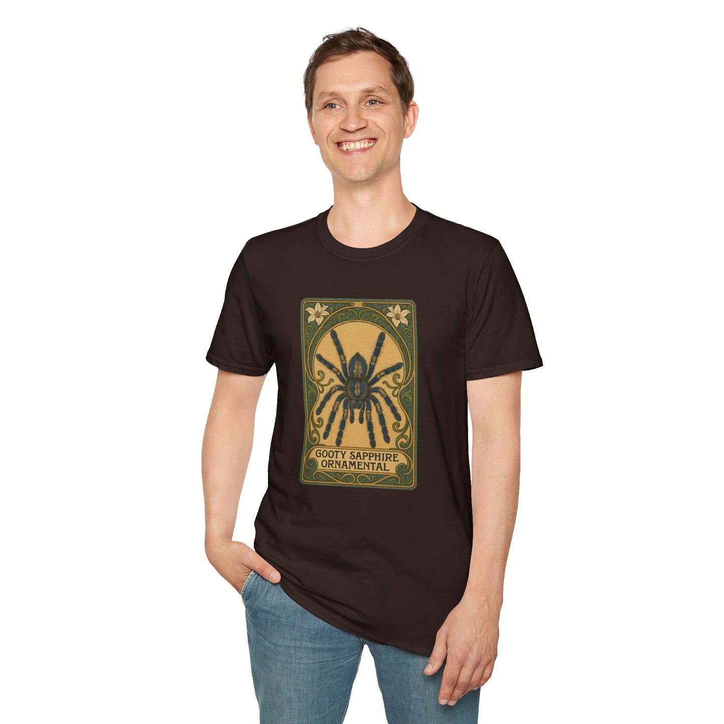Gooty Sapphire Ornamental - Art Nouveau style T-Shirt - Unisex Softstyle