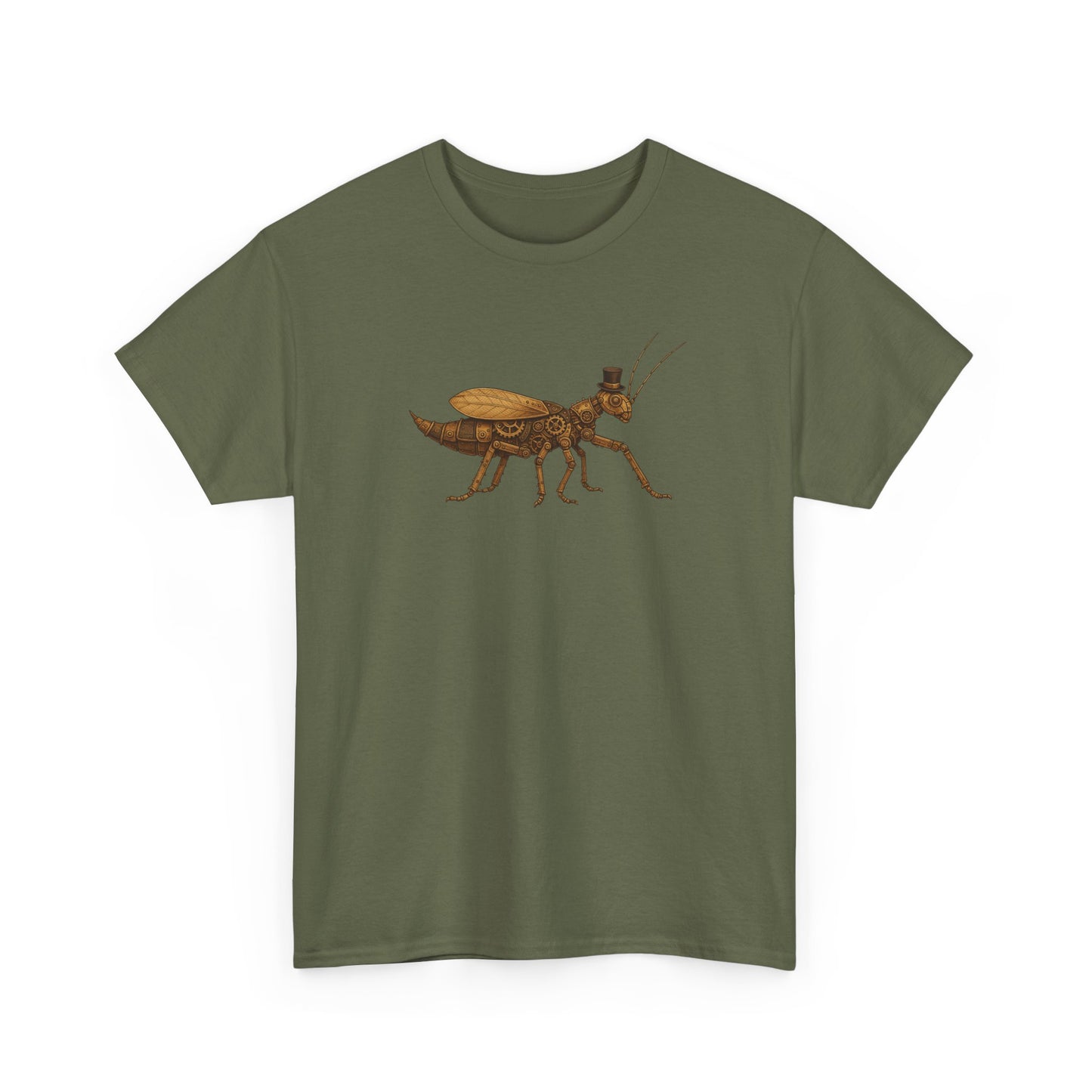 Top Hat Steam Punk Jungle Nymph Unisex Heavy Cotton Tee