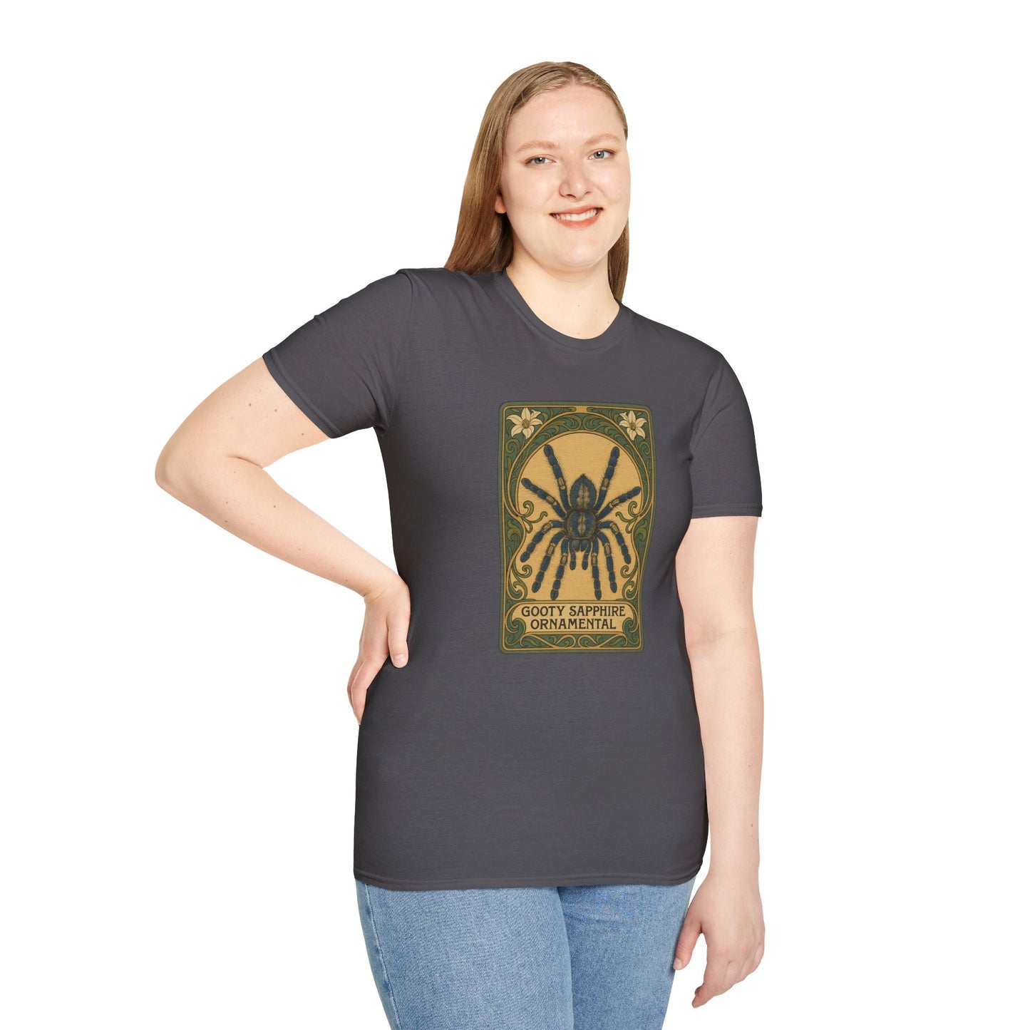 Gooty Sapphire Ornamental - Art Nouveau style T-Shirt - Unisex Softstyle