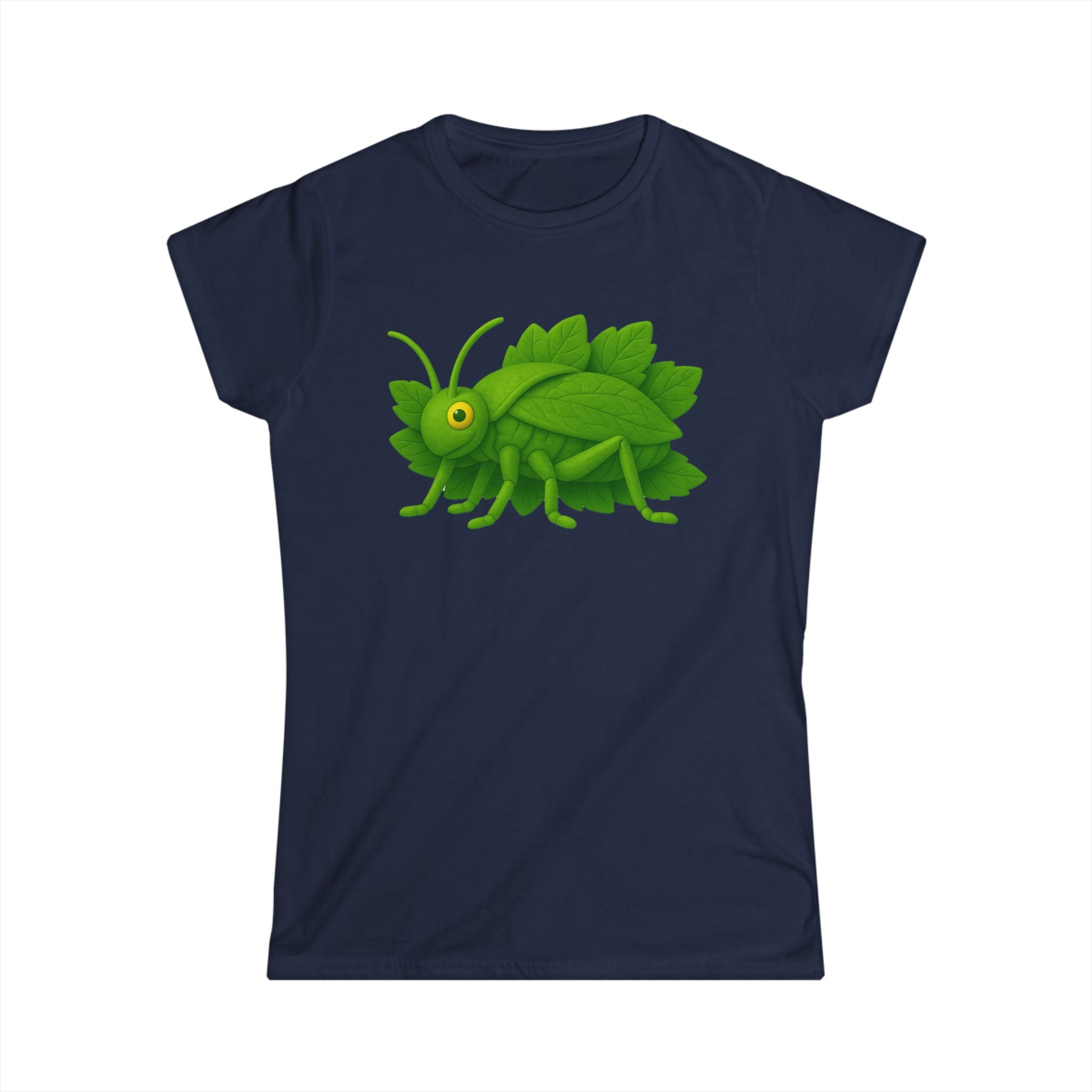 Giant Hooded Katydid 'Playdoh style' Fitted T-Shirt (women's)