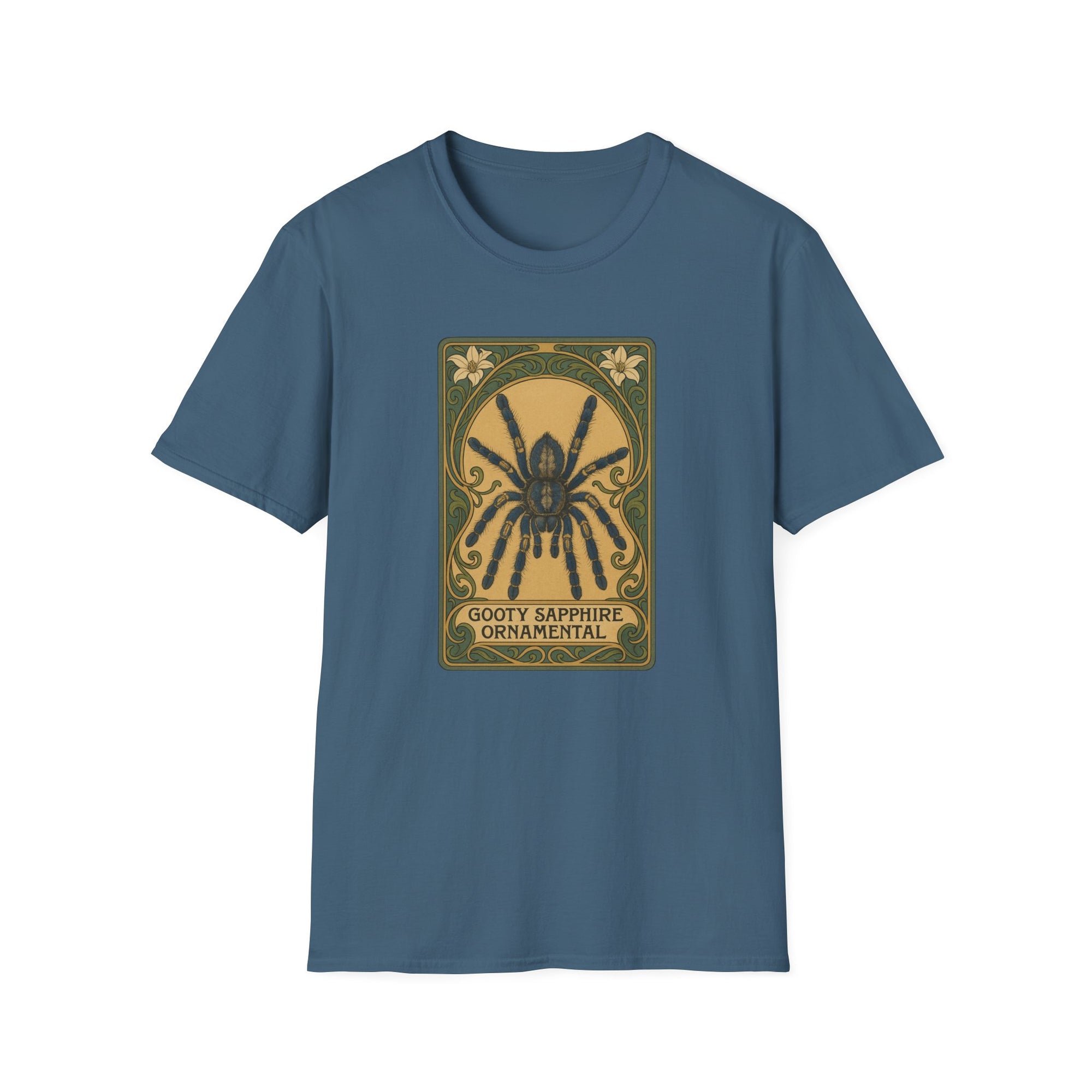 Gooty Sapphire Ornamental - Art Nouveau style T-Shirt - Unisex Softstyle