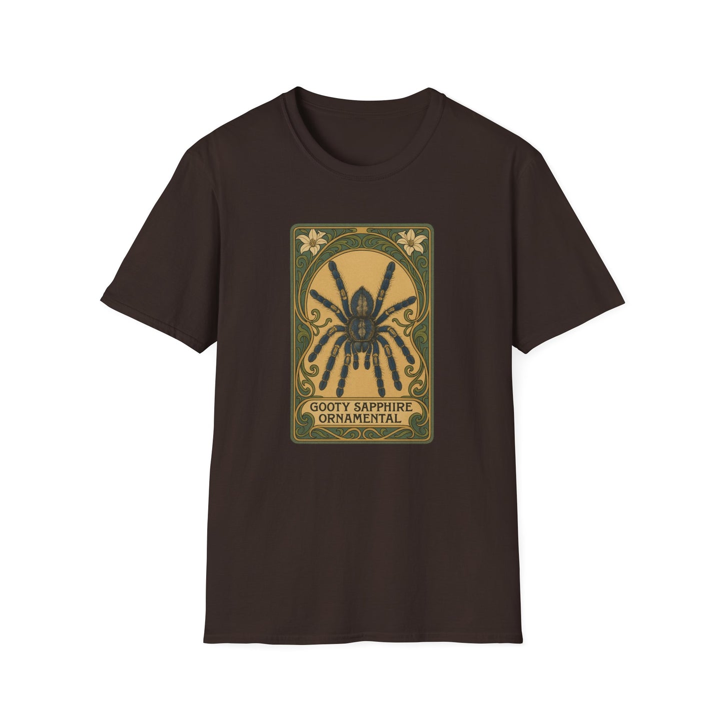 Gooty Sapphire Ornamental - Art Nouveau style T-Shirt - Unisex Softstyle
