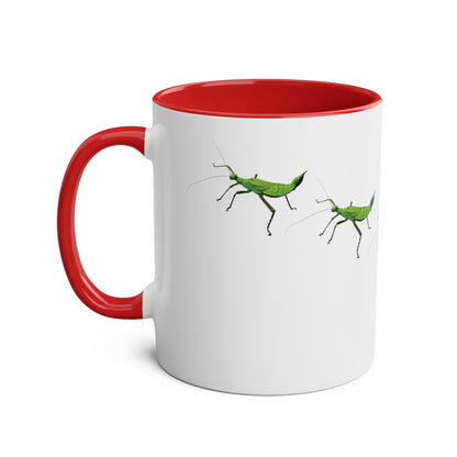 Jungle Nymph Two-Tone Coffee Mugs, 11oz