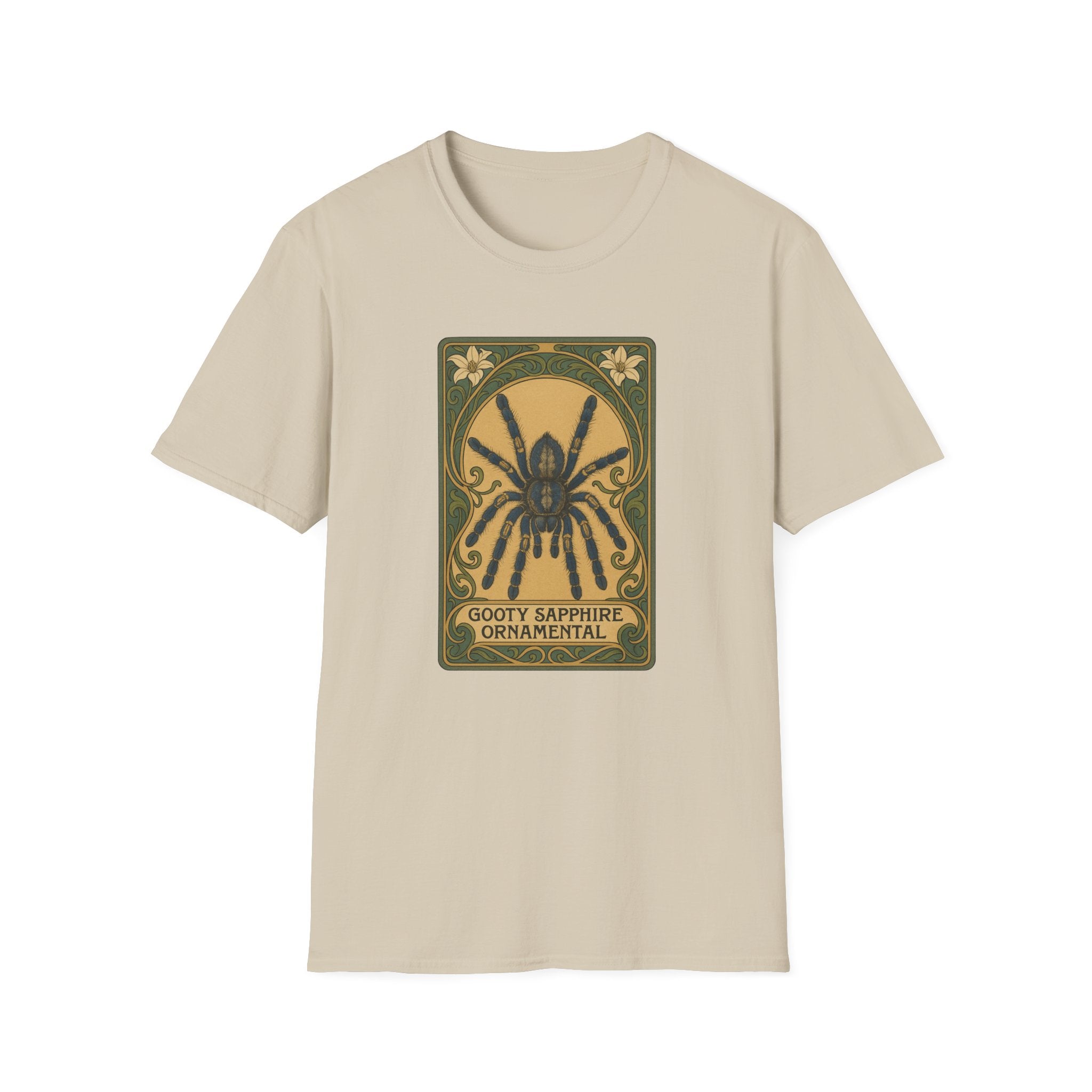 Gooty Sapphire Ornamental - Art Nouveau style T-Shirt - Unisex Softstyle