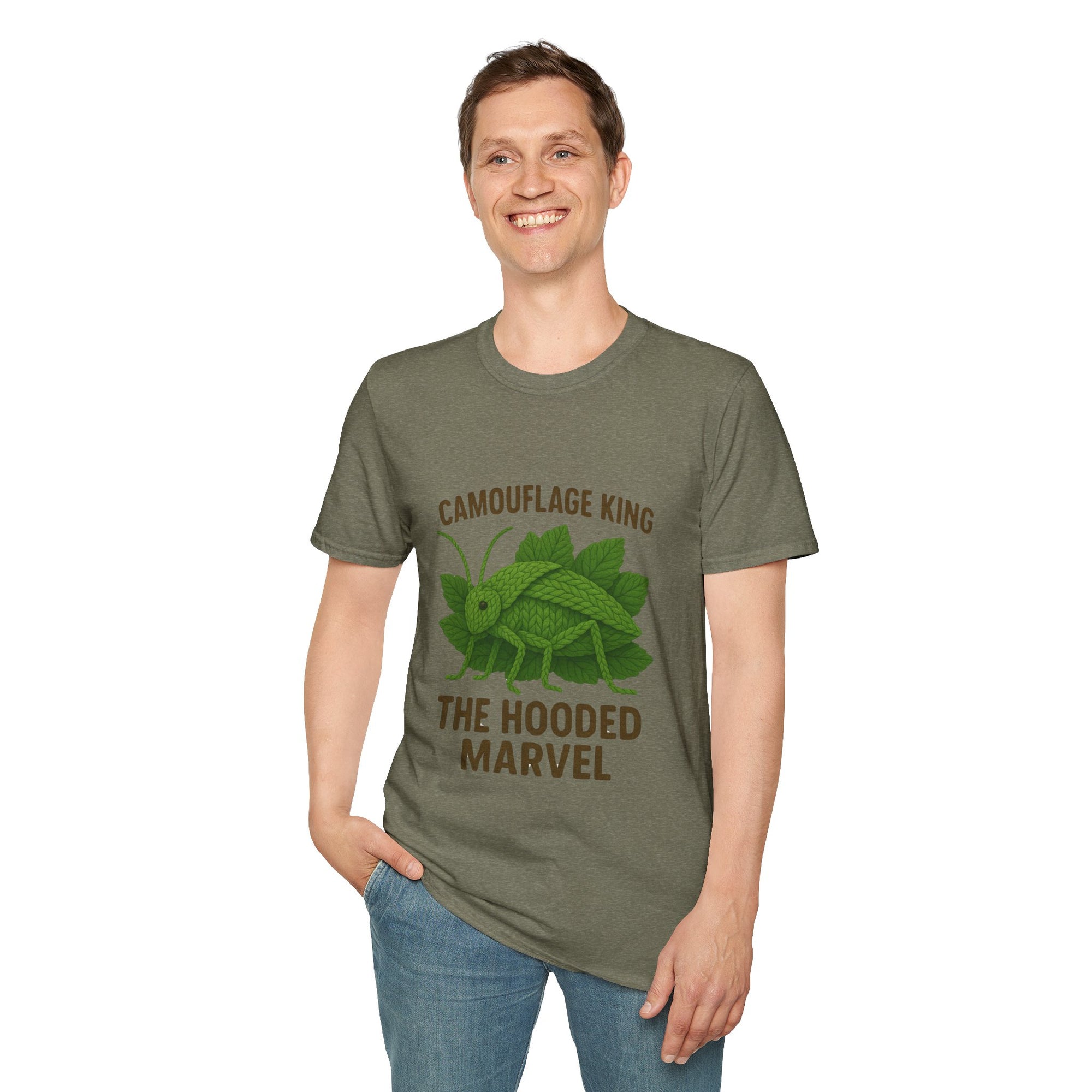 Siliquofera Grandis Giant Hooded Katydid - Camouflage King T-Shirt