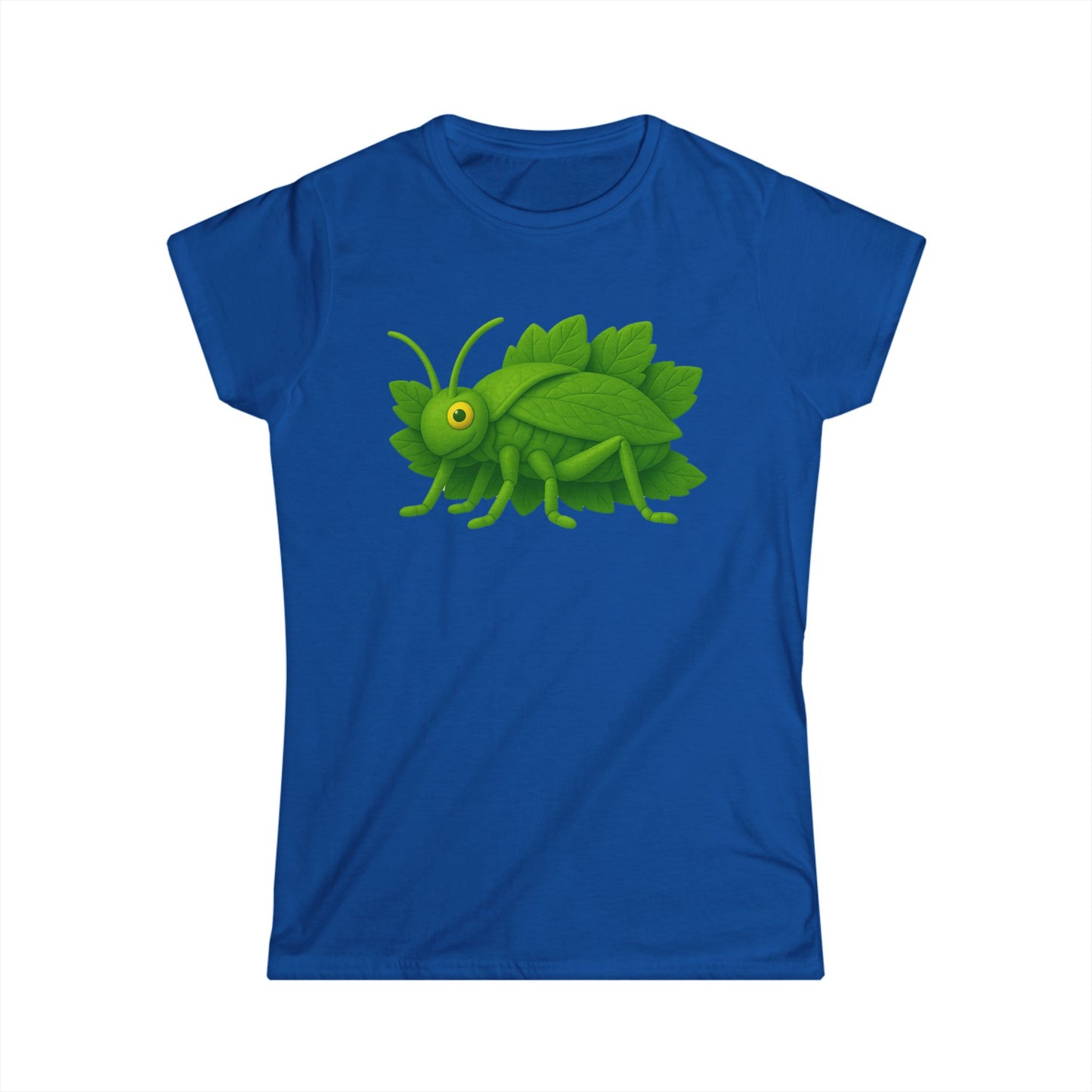 Giant Hooded Katydid 'Playdoh style' Fitted T-Shirt (women's)