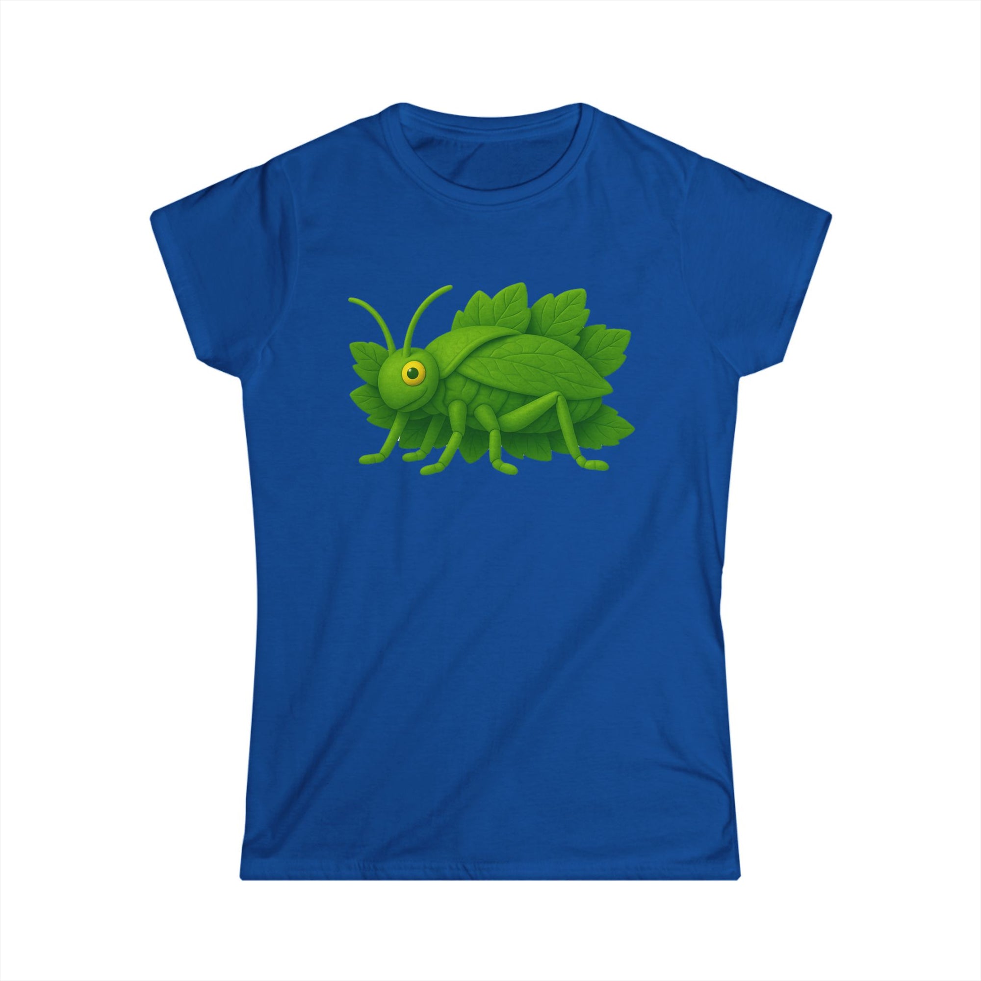 Giant Hooded Katydid 'Playdoh style' Fitted T-Shirt (women's)