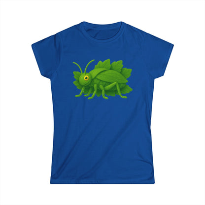 Giant Hooded Katydid 'Playdoh style' Fitted T-Shirt (women's)