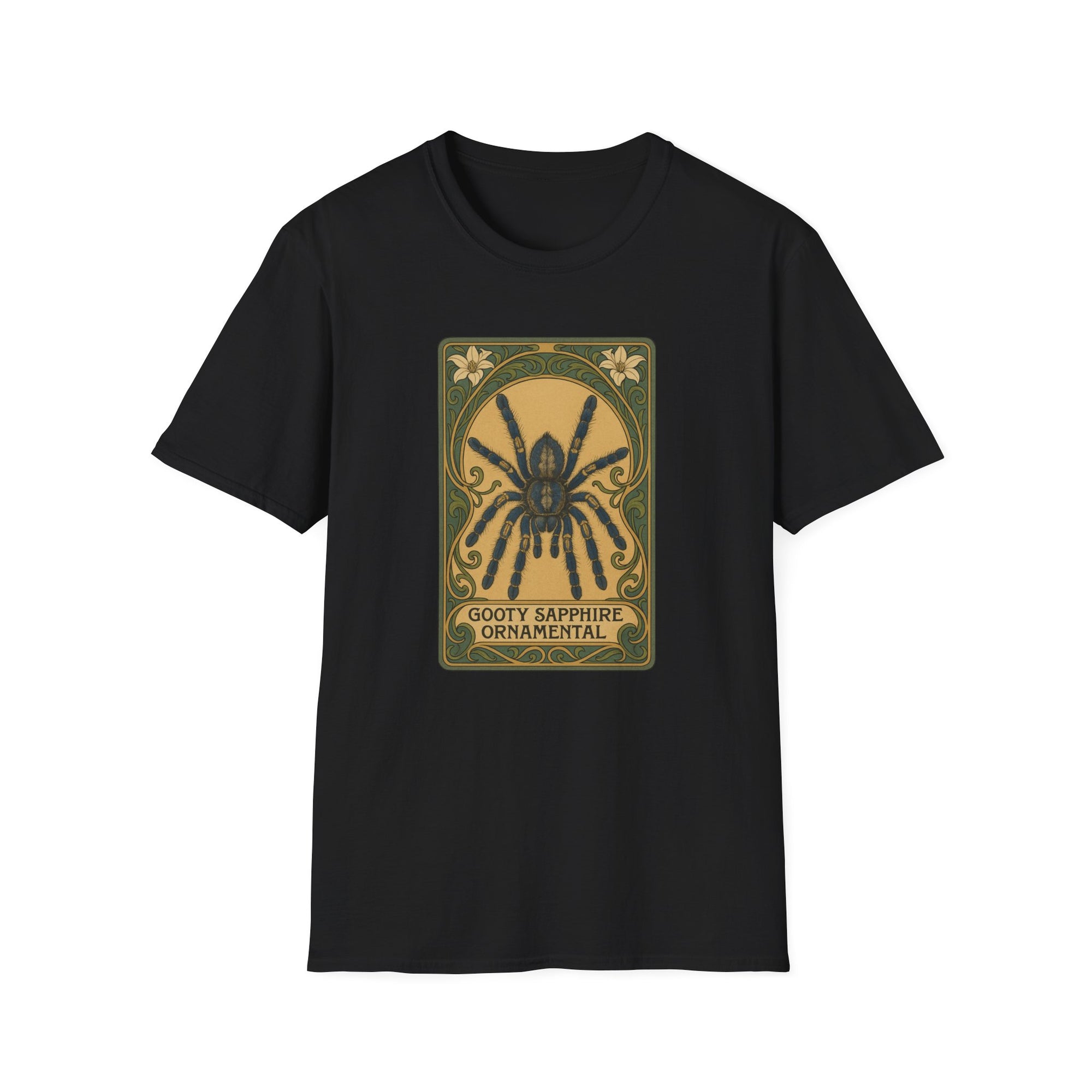 Gooty Sapphire Ornamental - Art Nouveau style T-Shirt - Unisex Softstyle