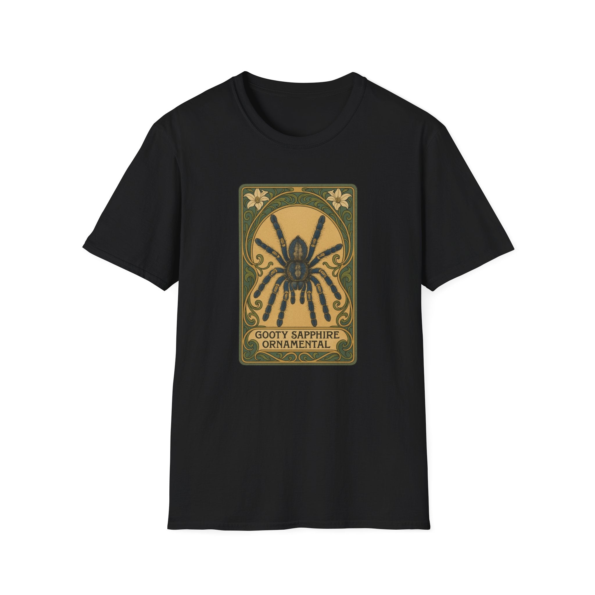 Gooty Sapphire Ornamental - Art Nouveau style T-Shirt - Unisex Softstyle
