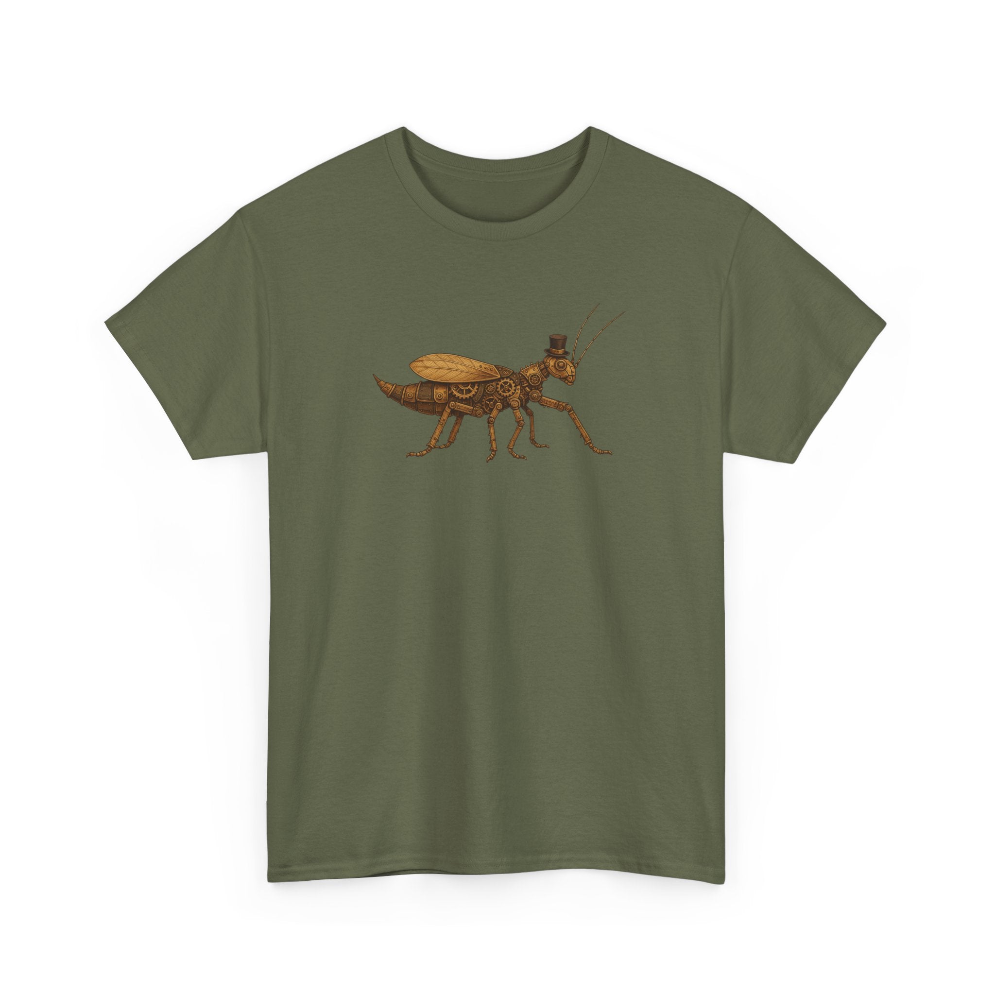 Top Hat Steam Punk Jungle Nymph Unisex Heavy Cotton Tee